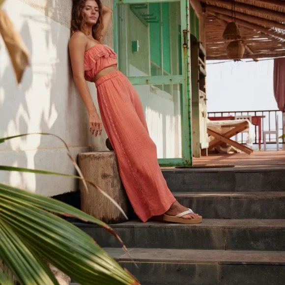 🌊🌊🌊 Roxy wide leg pants - Picture 1 of 7